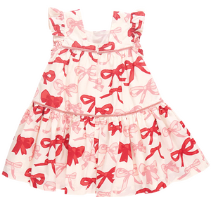 Girls Camelia Dress - Valentines Bows