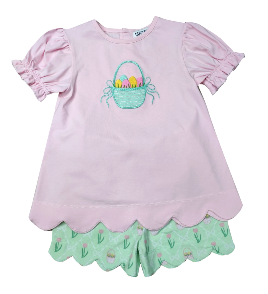 Easter Basket Girl's Short Set