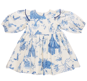 Girls Brooke Dress - Blue Circus