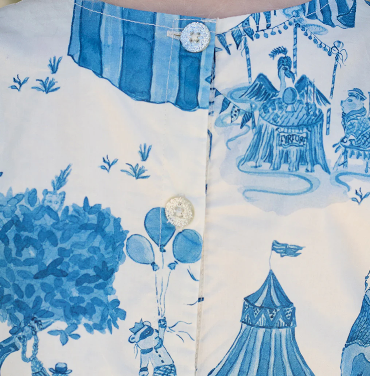 Girls Brooke Dress - Blue Circus