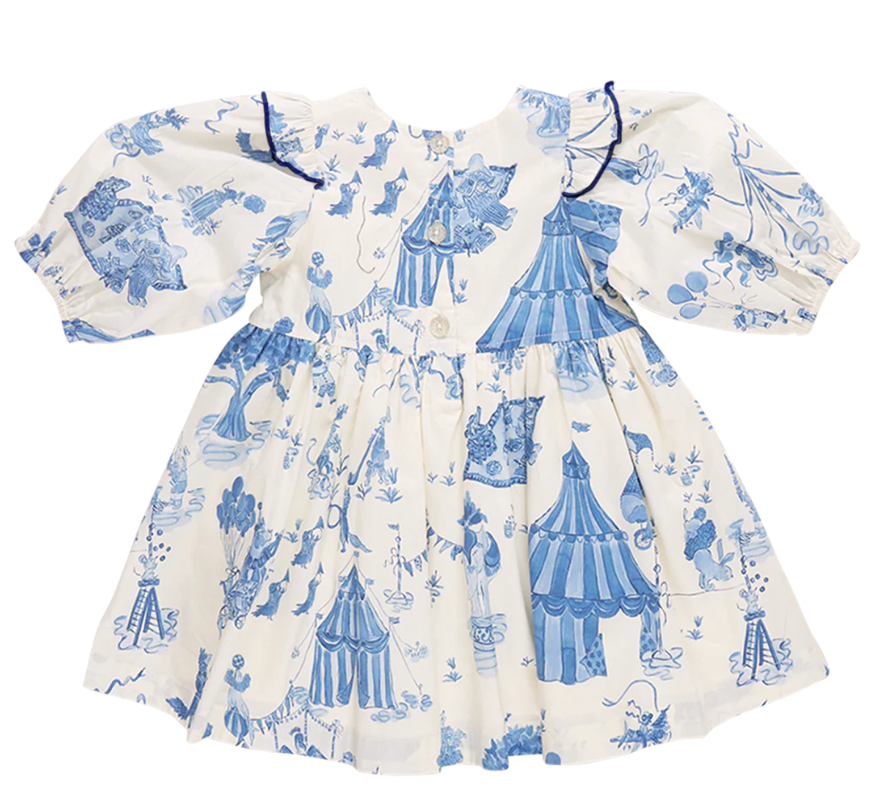 Girls Brooke Dress - Blue Circus