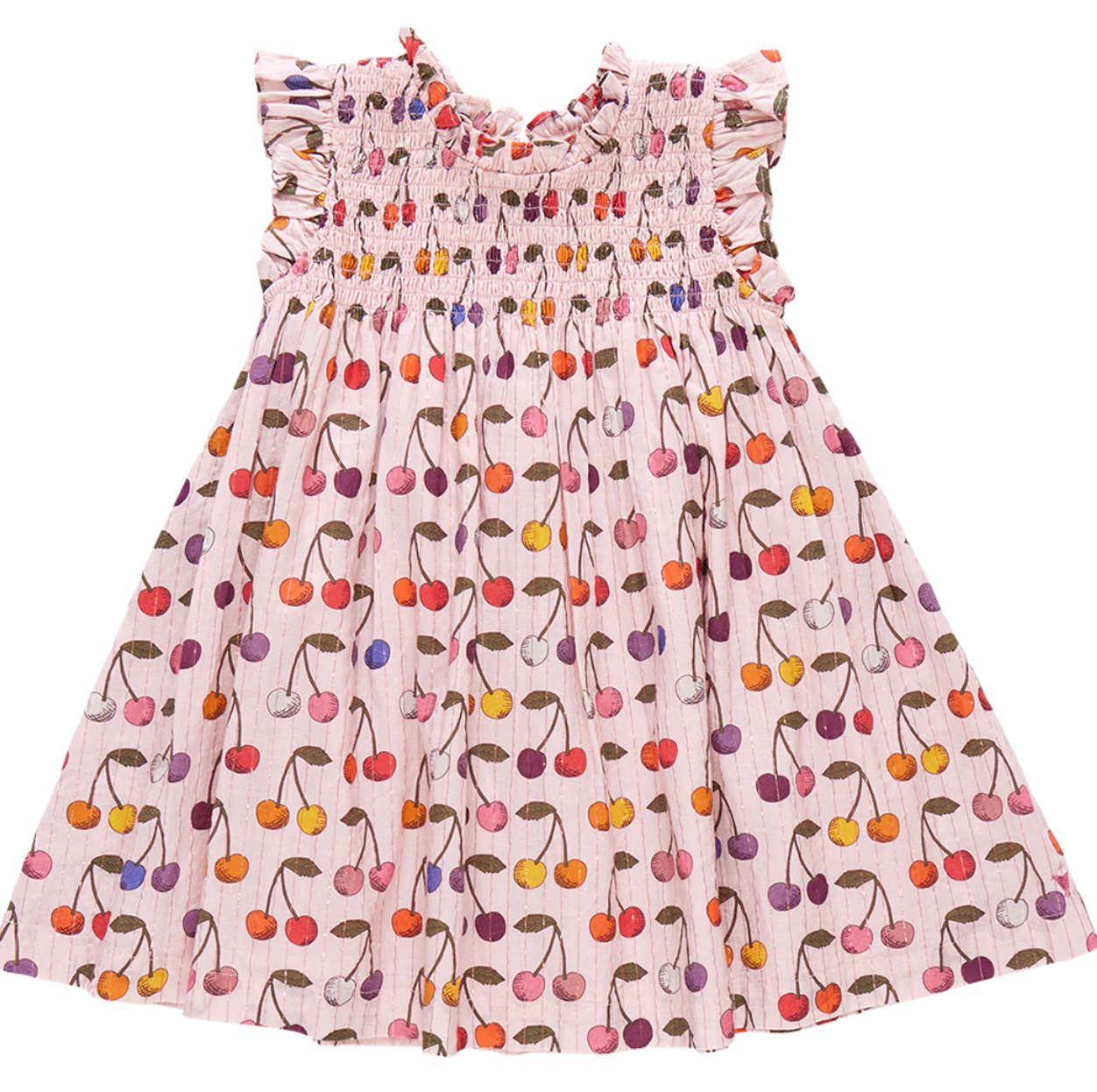 Girls Stevie Dress - Cloud Pink Cherry