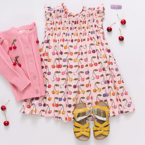 Girls Stevie Dress - Cloud Pink Cherry