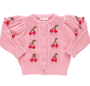 Girls Constance Sweater - Cherries