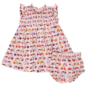 Baby Girls Stevie Dress Set - Cloud Pink Cherry