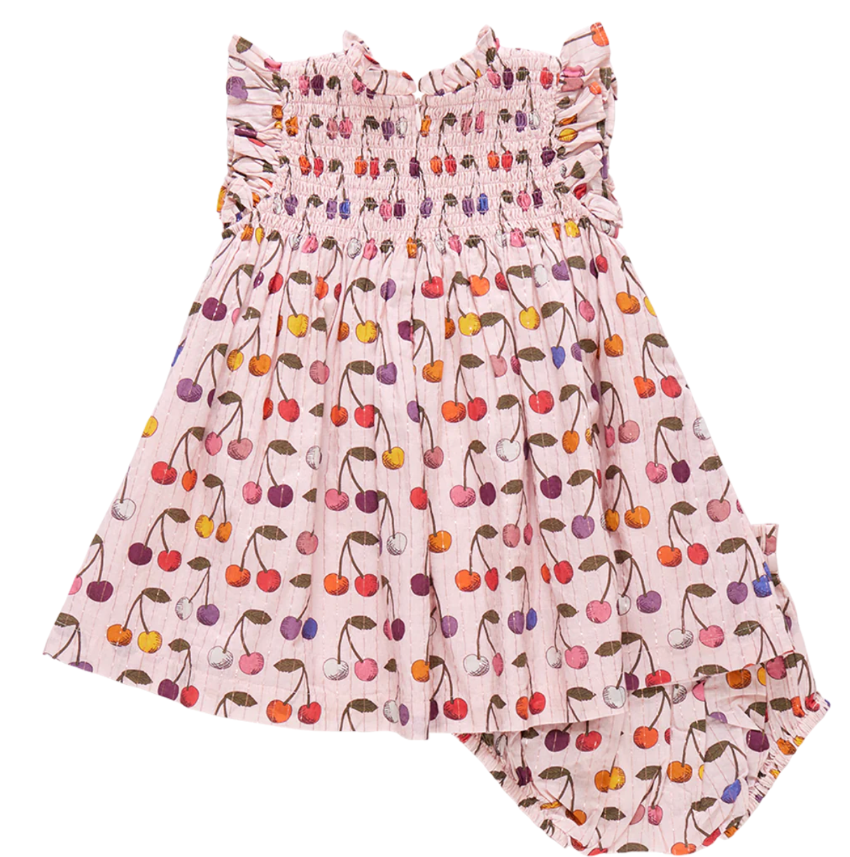 Baby Girls Stevie Dress Set - Cloud Pink Cherry