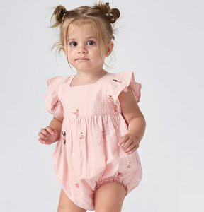 Baby Girl Elsie Bubble - Ballerina Embroidery