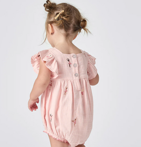 Baby Girl Elsie Bubble - Ballerina Embroidery