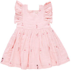 Girls Elsie Dress - Ballerina Embroidery