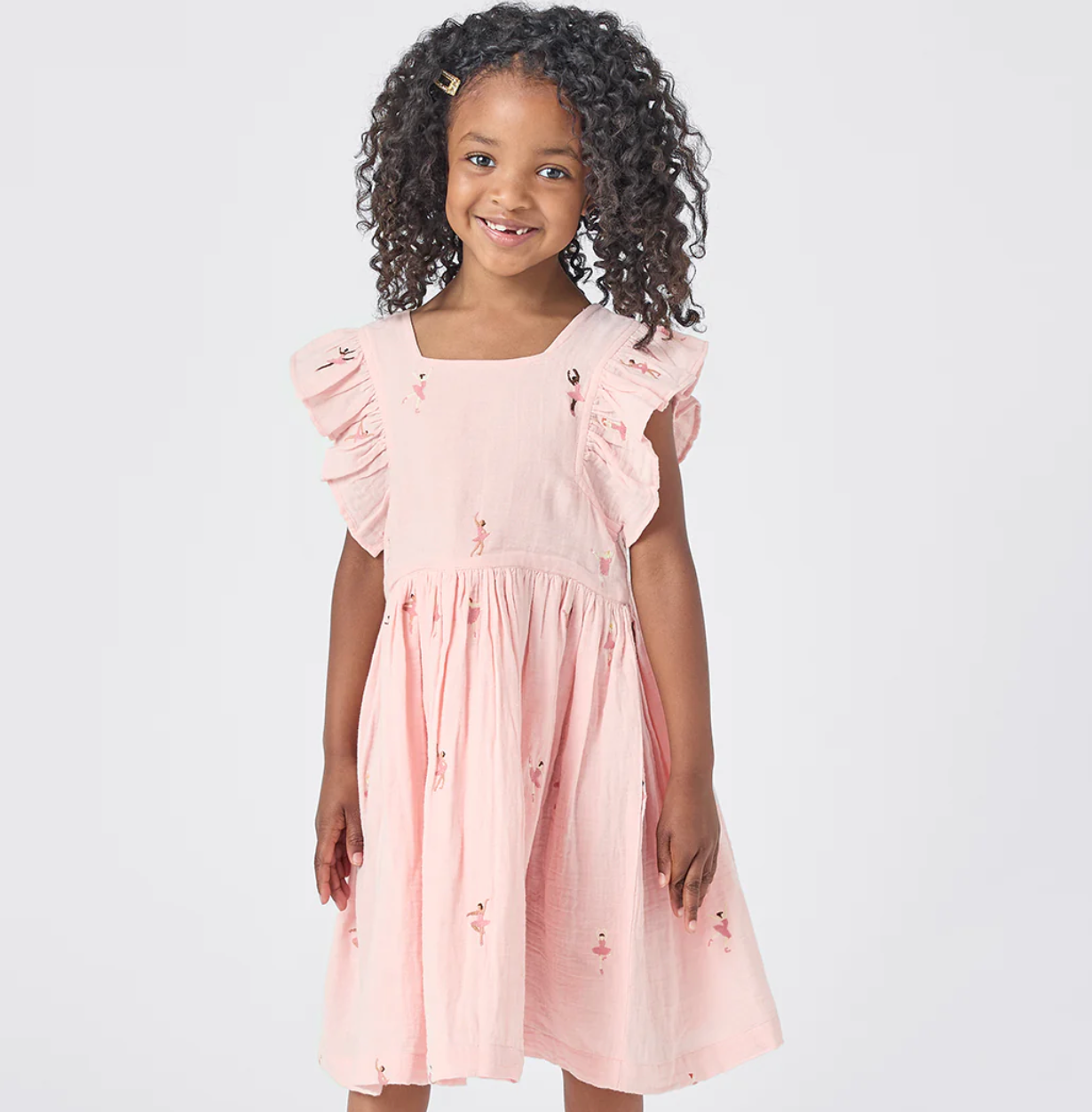 Girls Elsie Dress - Ballerina Embroidery