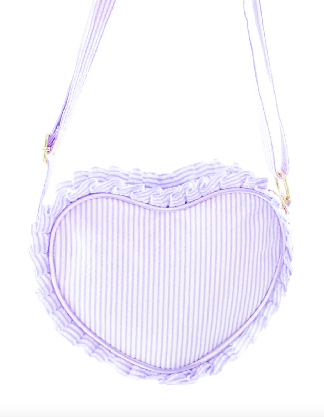 Heart Purse - Seersucker Lavender