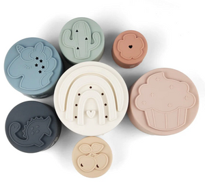 Large Soft Silicone Stacking Cups (7-pc)