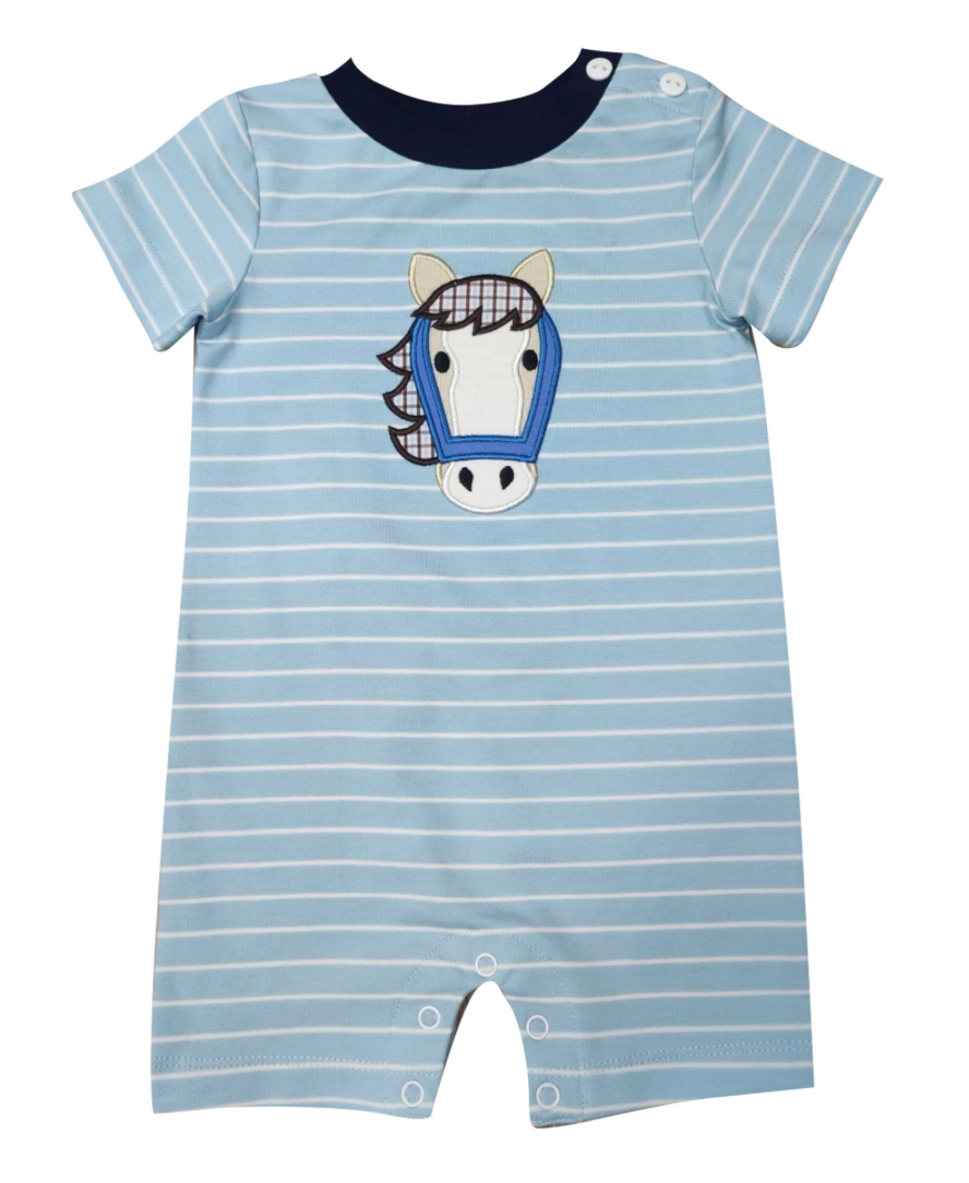 Horse Boy's Romper