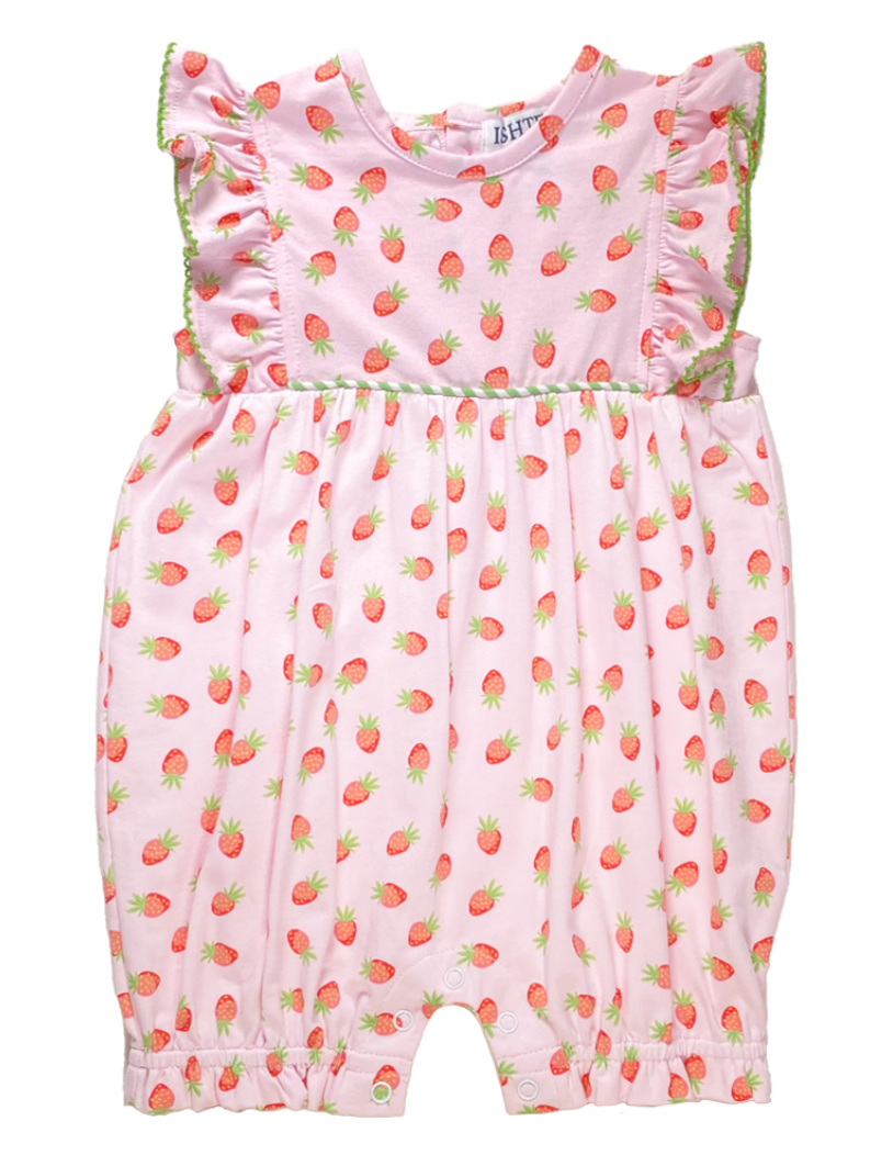Strawberry Girl's Romper