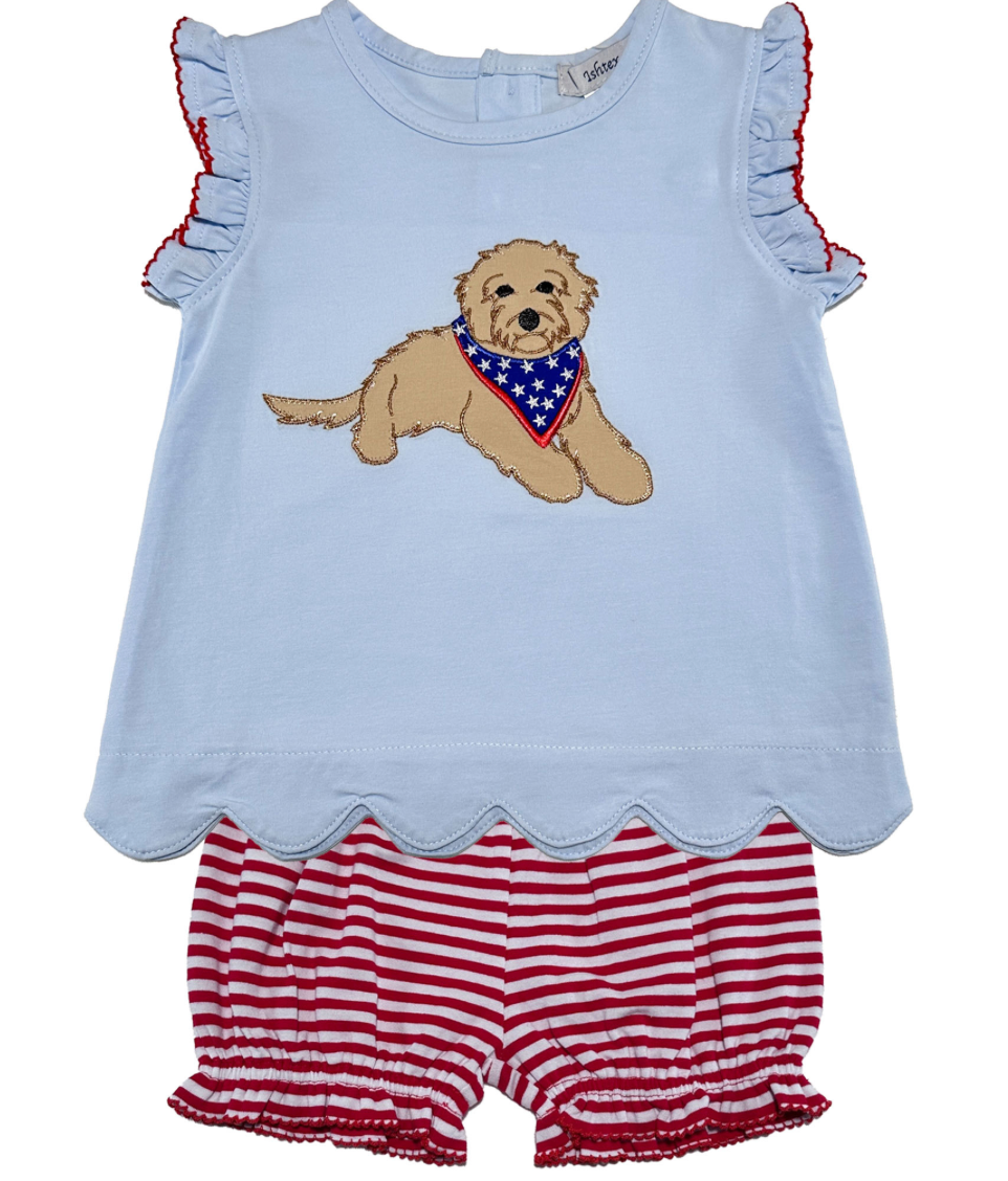 Golden Doodle Girl's Bloomer Set