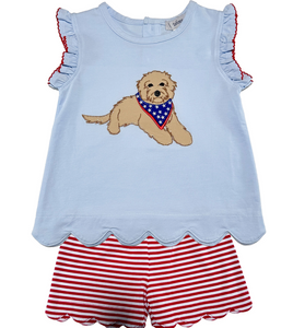 Golden Doodle Girl's Short Set