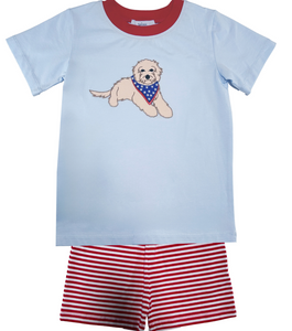 Golden Doodle Boy's Short Set