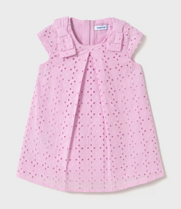 Mauve Baby Eyelet Dress
