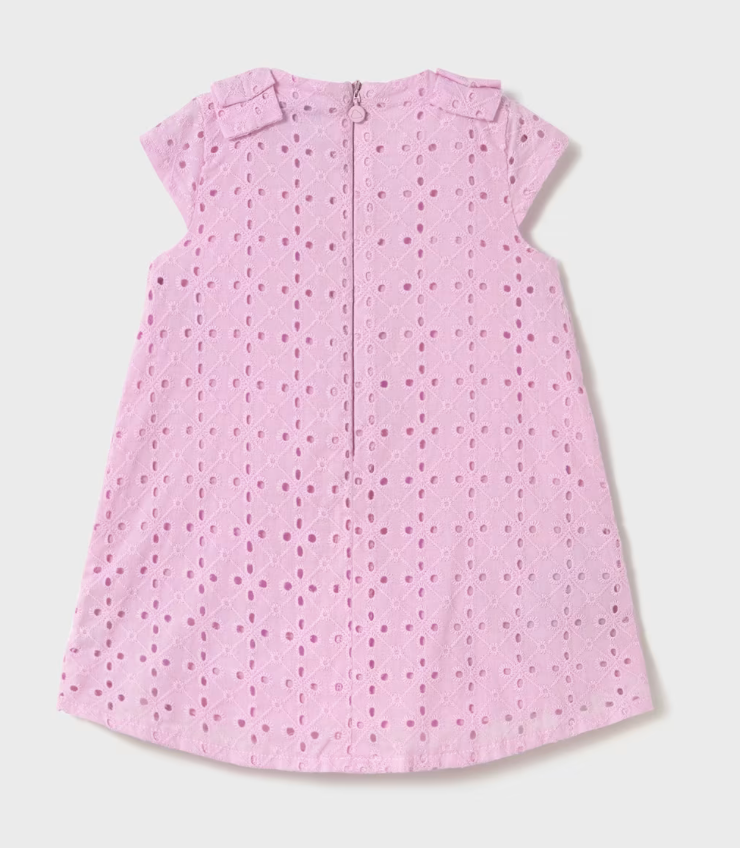 Mauve Baby Eyelet Dress