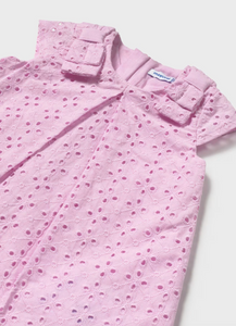 Mauve Baby Eyelet Dress
