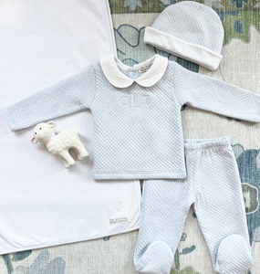 Hart's Hold Me Set (Pima Jacquard) - Buckhead Blue