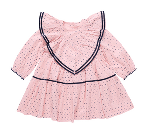 Girls Raphaela Dress - Strawberry Cream Polka Dot