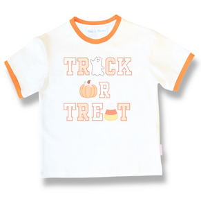 Trick-or-Treat Halloween Bow T-Shirt (Girls)