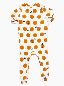 Baby Bamboo Romper - Halloween Jack O' Lantern