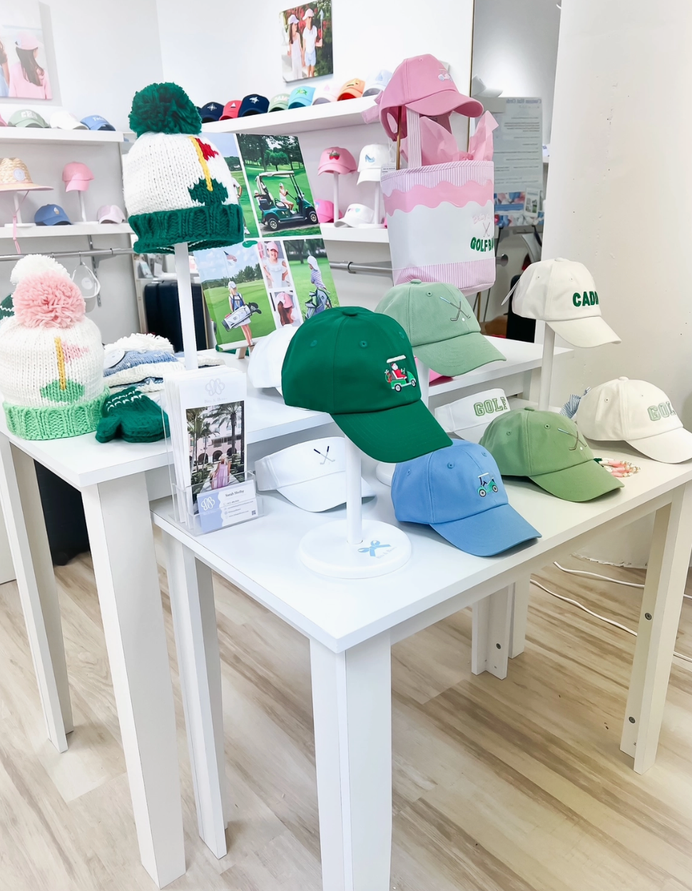 Green Golf Flag Bobble Hat