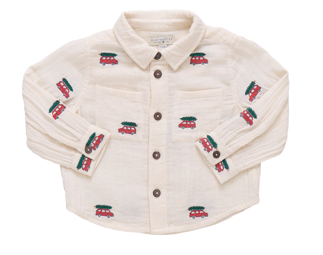 Boys Jack Shirt - Tree Farm Embroidery