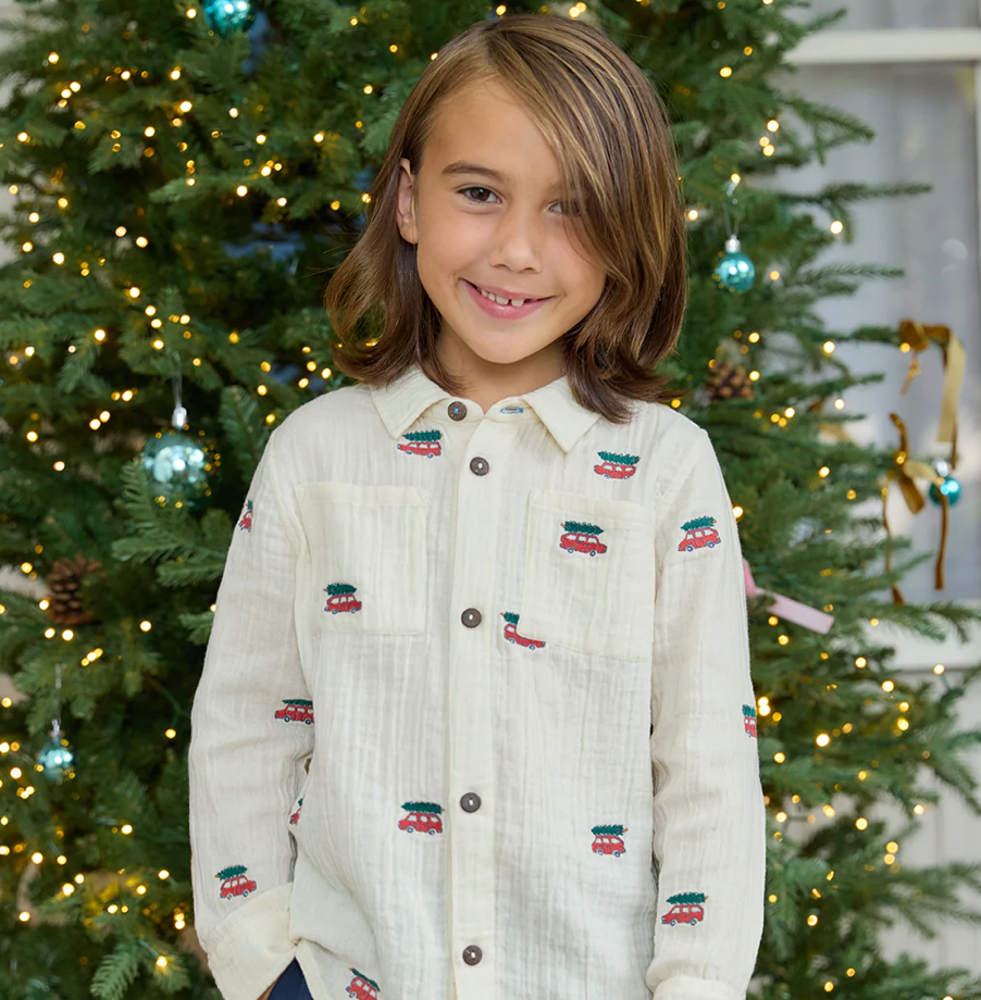 Boys Jack Shirt - Tree Farm Embroidery