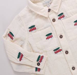 Boys Jack Shirt - Tree Farm Embroidery