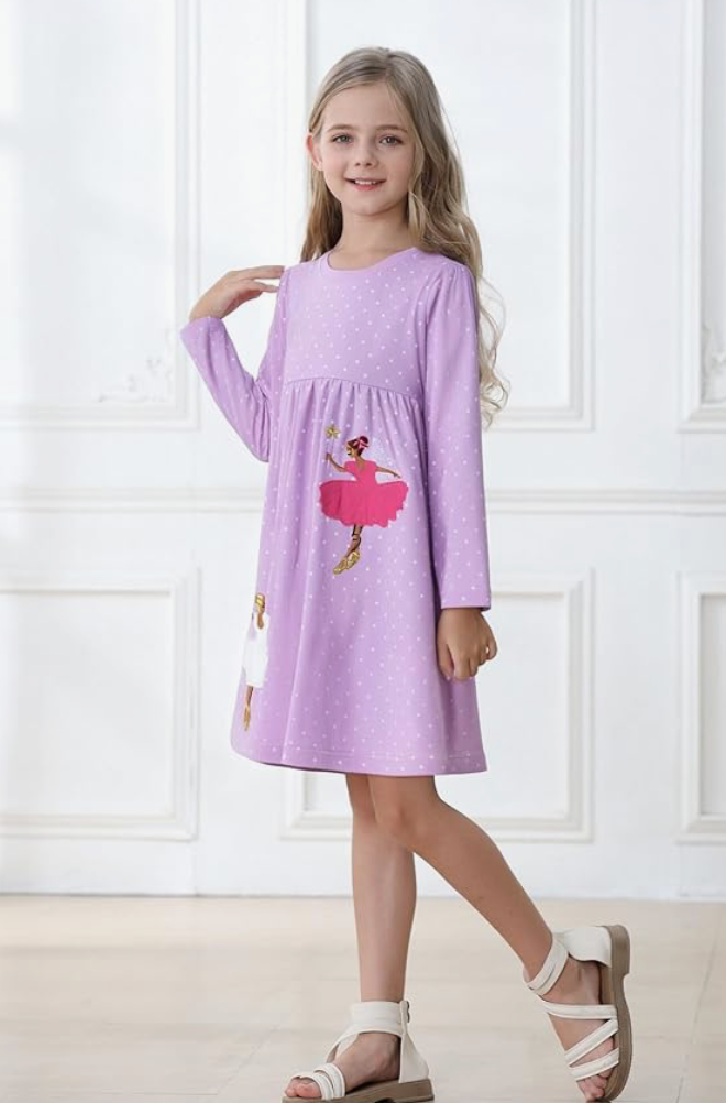 Purple Dot Ballerina Dress