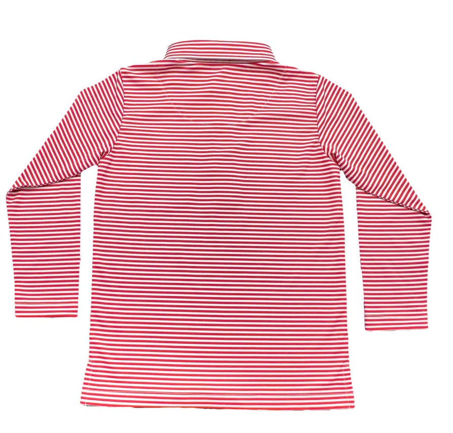 Red Stripe Long Sleeve Inshore Performance Polo