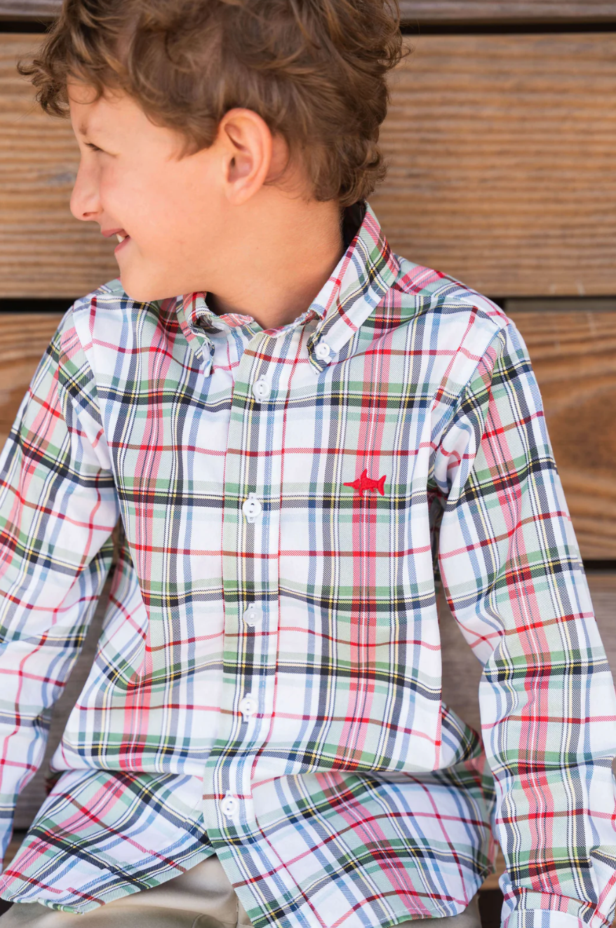 Creme Plaid Carter Oxford Shirt