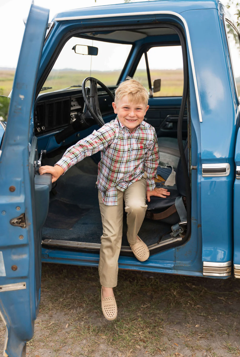 Creme Plaid Carter Oxford Shirt
