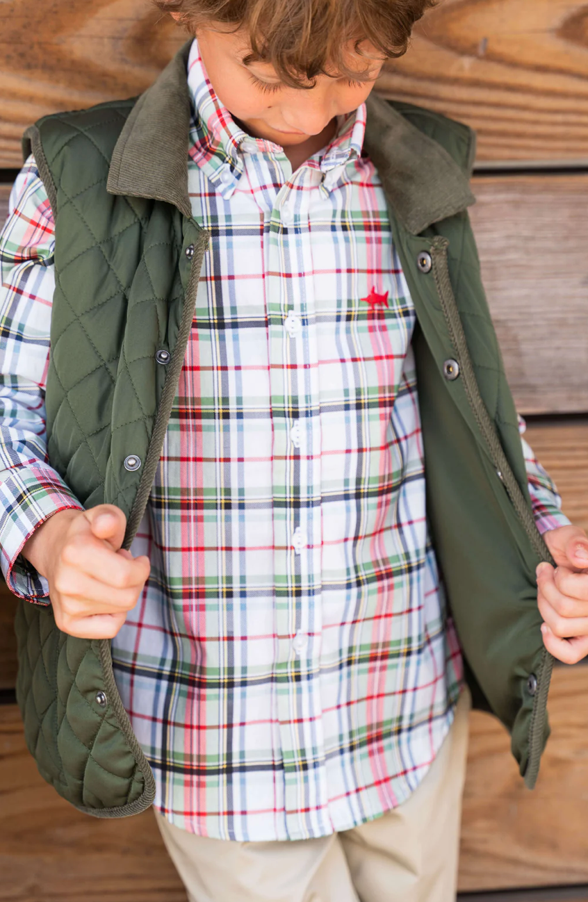 Creme Plaid Carter Oxford Shirt