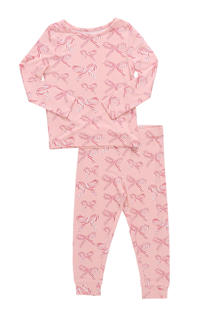 Candy Cane Bows Bamboo PJ Set