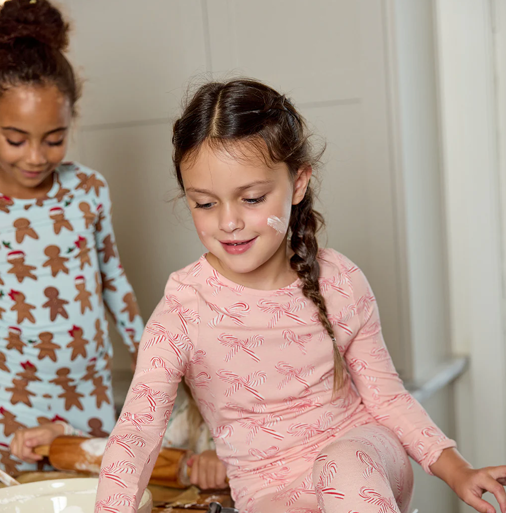 Candy Cane Bows Bamboo PJ Set