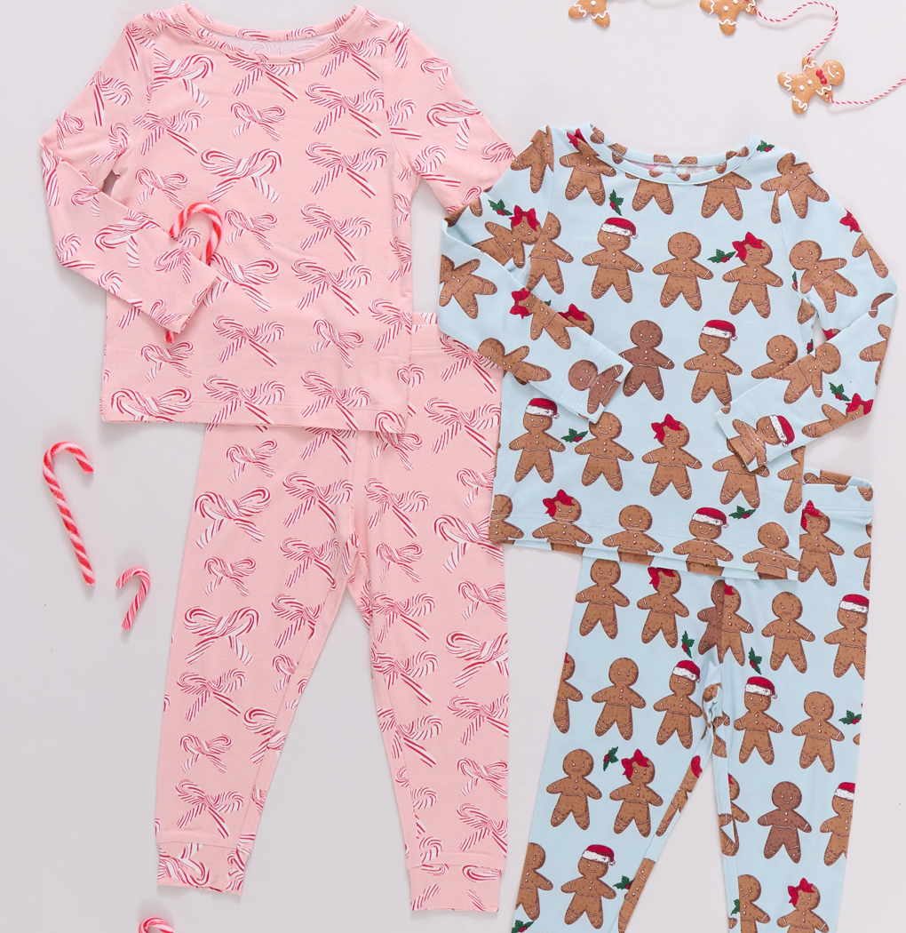 Candy Cane Bows Bamboo PJ Set