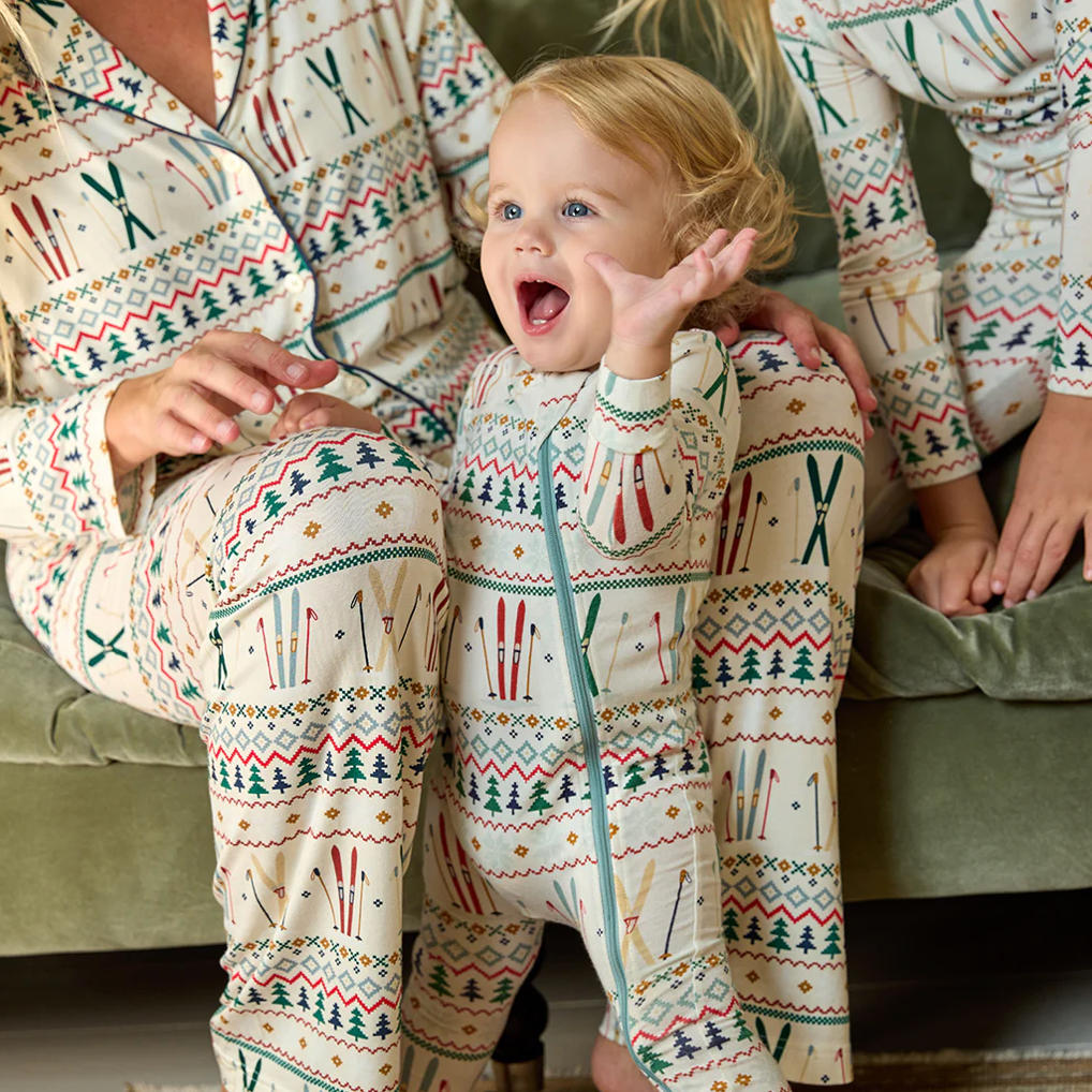 Ski Fair Isle Baby Bamboo Romper
