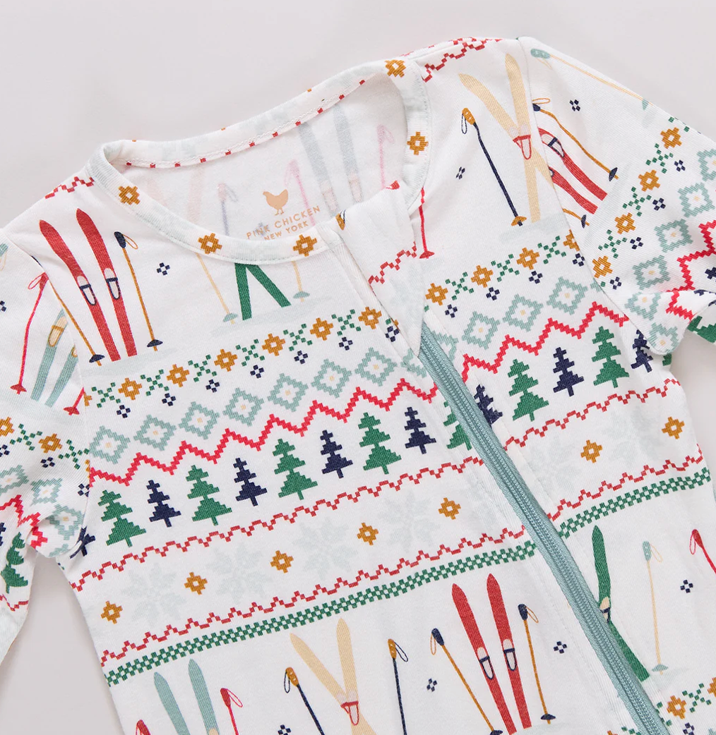 Ski Fair Isle Baby Bamboo Romper