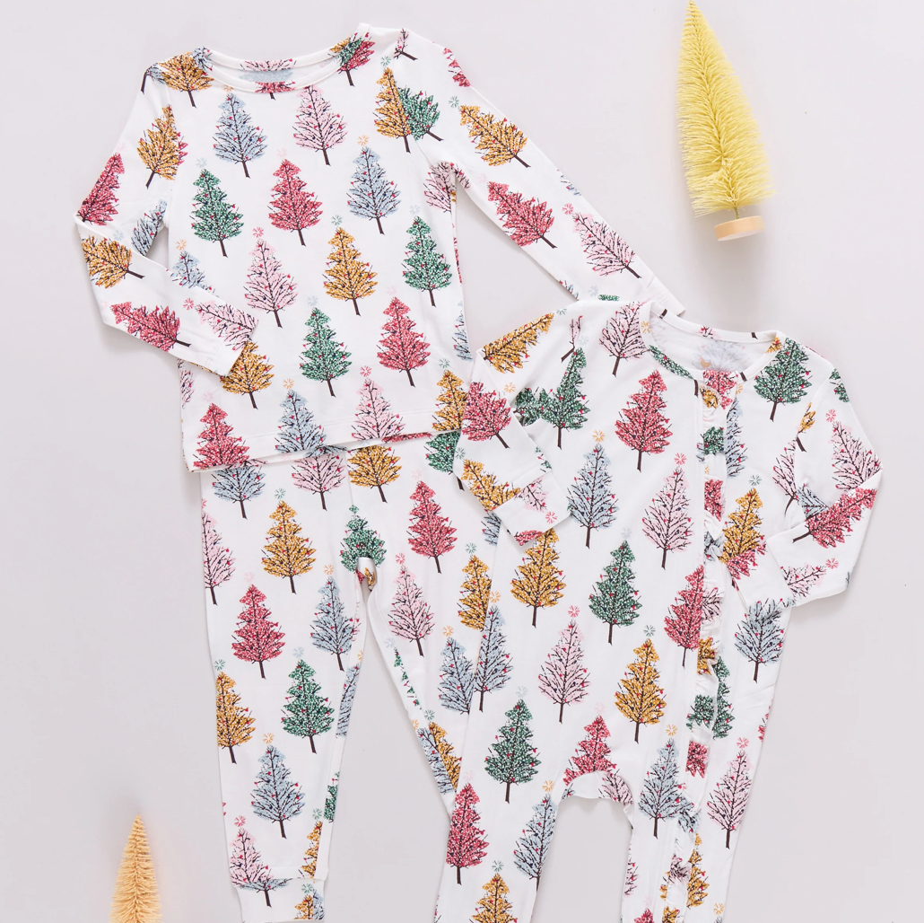 Multi Christmas Trees Bamboo PJ Set