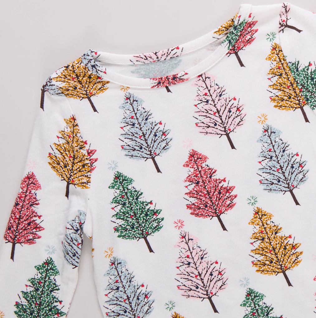 Multi Christmas Trees Bamboo PJ Set