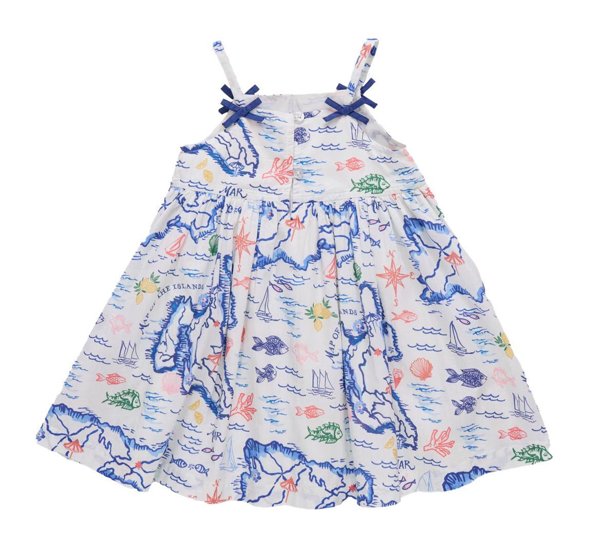 Girls Tia Dress - Island Map