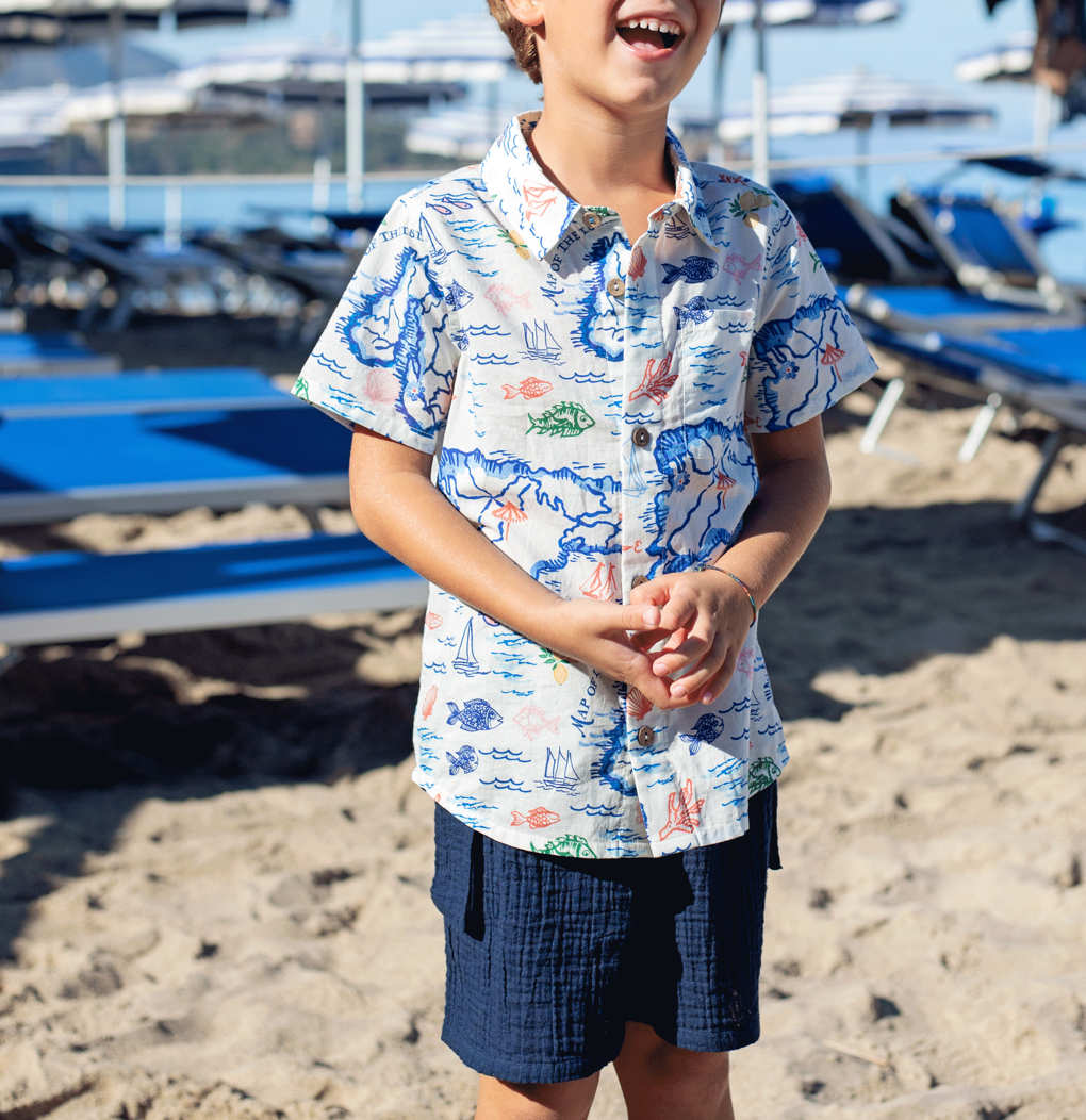 Navy Boys Pull On Short