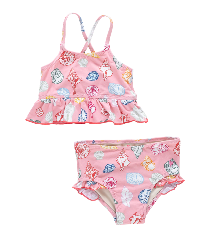 Baby Girls Joy Tankini - Pink Seashells