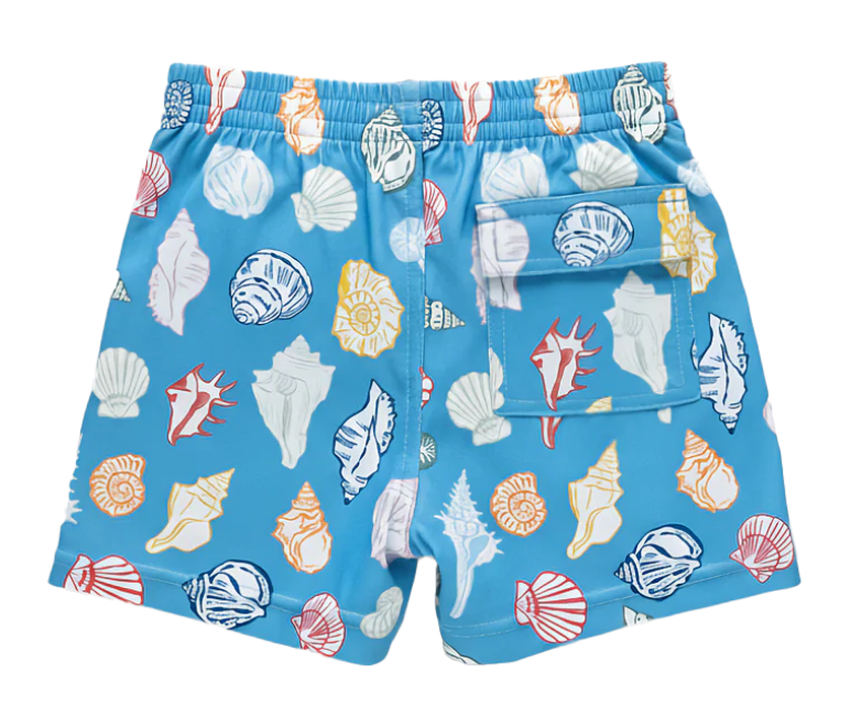 Baby Boys Swim Trunk - Blue Seashells