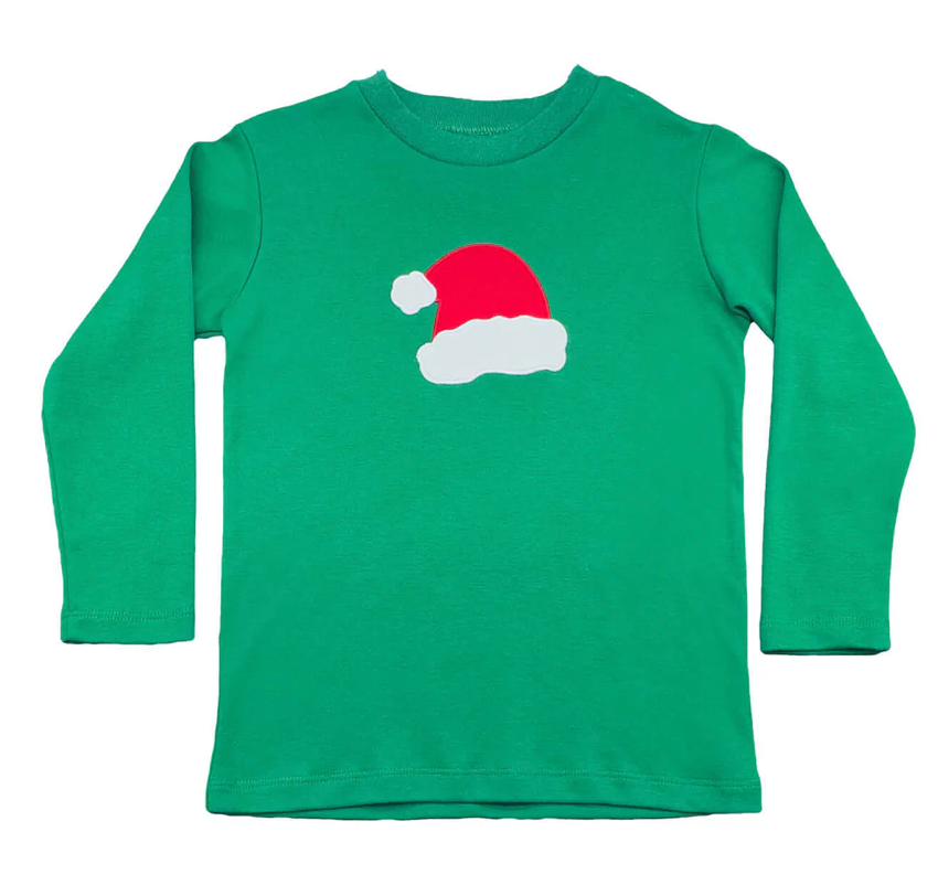 Santa Hat Applique Pant Set