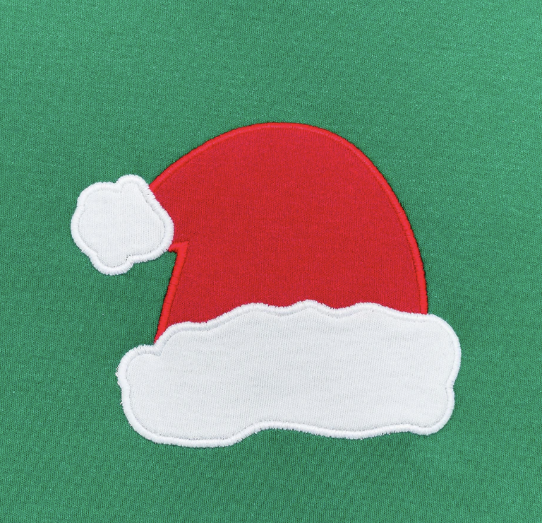 Santa Hat Applique Pant Set